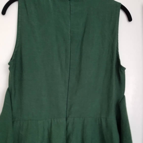 MANGO Lyocell Green Belted Wide Leg Jumpsuit - Picture 6 of 9
